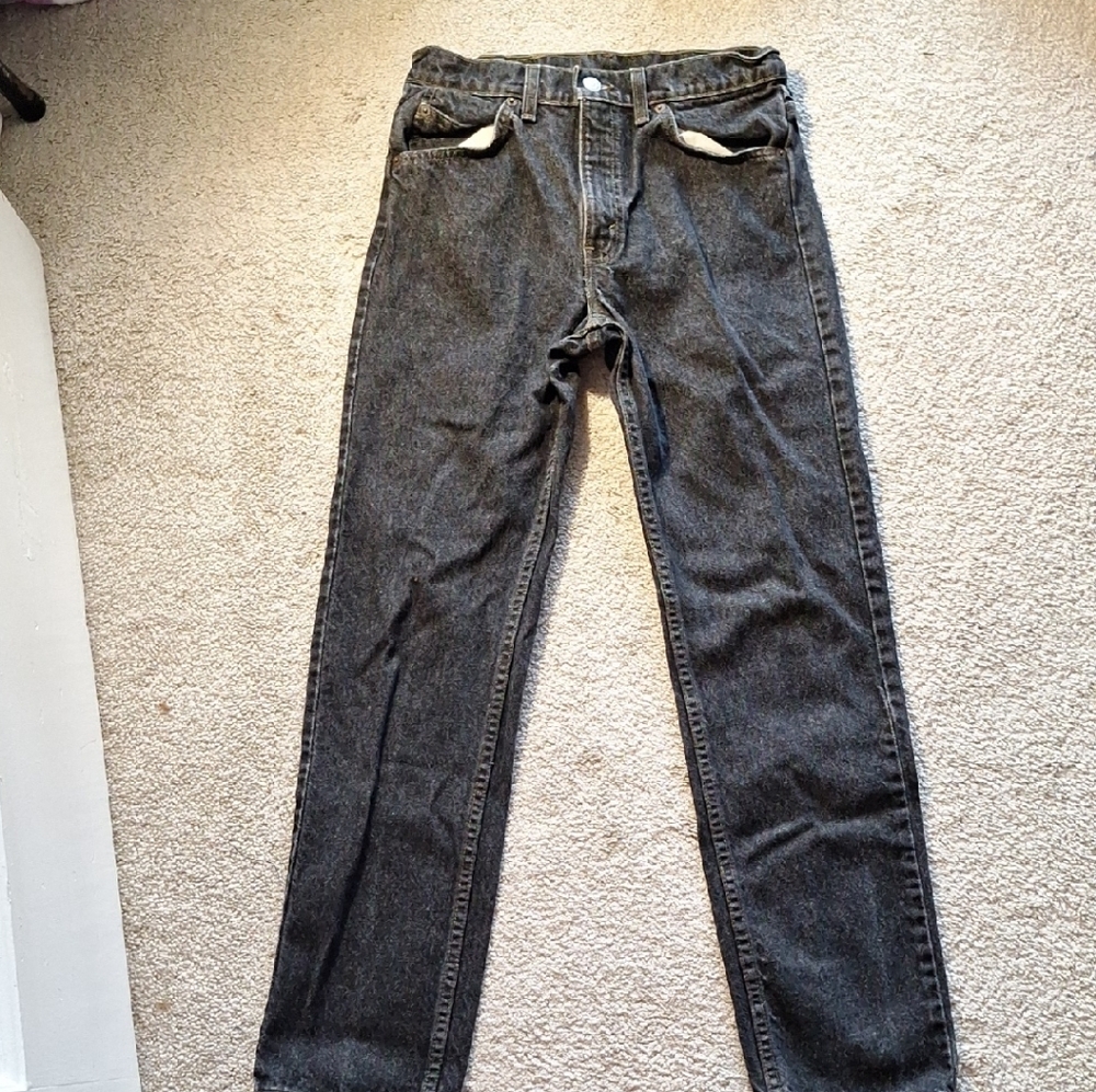 505 Levi Strauss Men's Straight Jeans in Charcoal